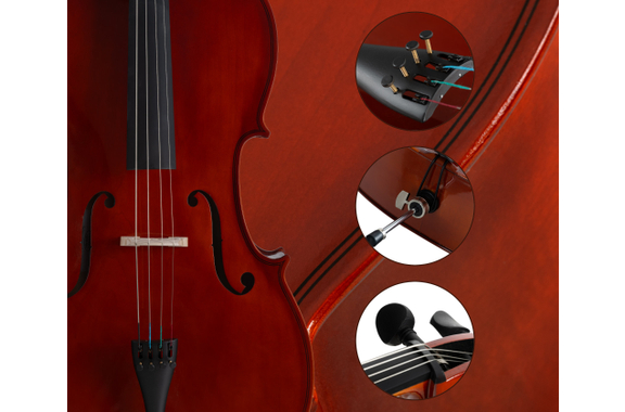 Classic Cantabile CP-100 4/4 Cello Set Natur image 5
