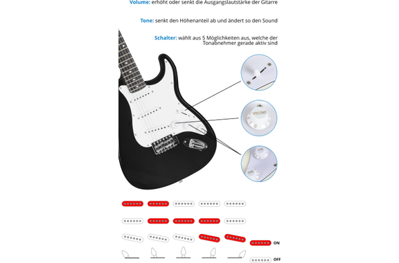 McGrey Rockit E-Gitarre ST-Komplettset Black  - Retoure (Zustand: gut) image 5