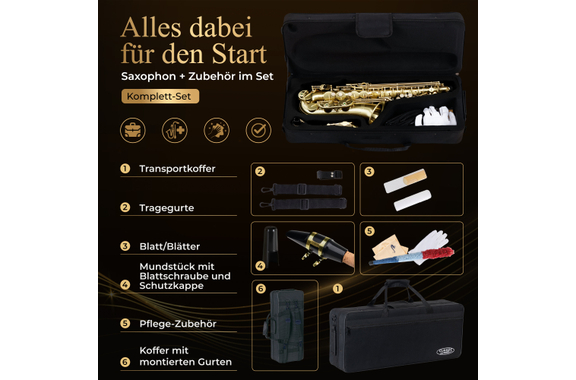 Classic Cantabile Winds AS-450 Brushed Eb Alto Saxophone image 5