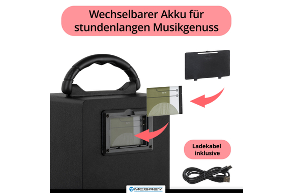McGrey BS-20 Beachside Altavoz Bluetooth Rojo image 5