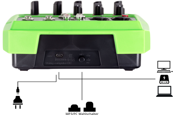 Pronomic Mini4 Mesa de Mezclas USB de 4 Canales image 5