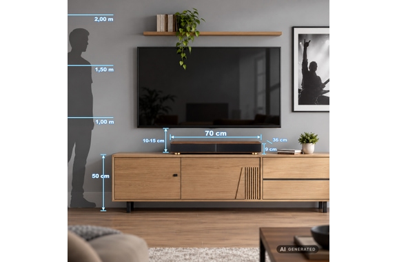 Bennett & Ross SB-700 TimberBase, base sonore TV au design bois image 5