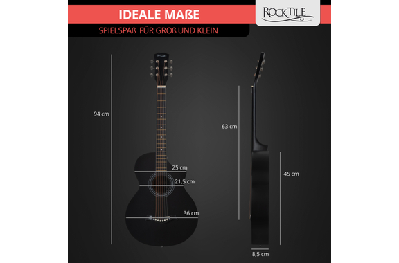 Rocktile WSC-4C-BK Guitare Western Noire image 5