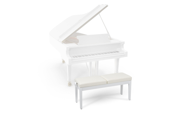 Classic Cantabile Dubbele Pianobank Wit Hoogglans image 5