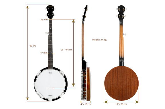Classic Cantabile BB-5 5-String Banjo image 5