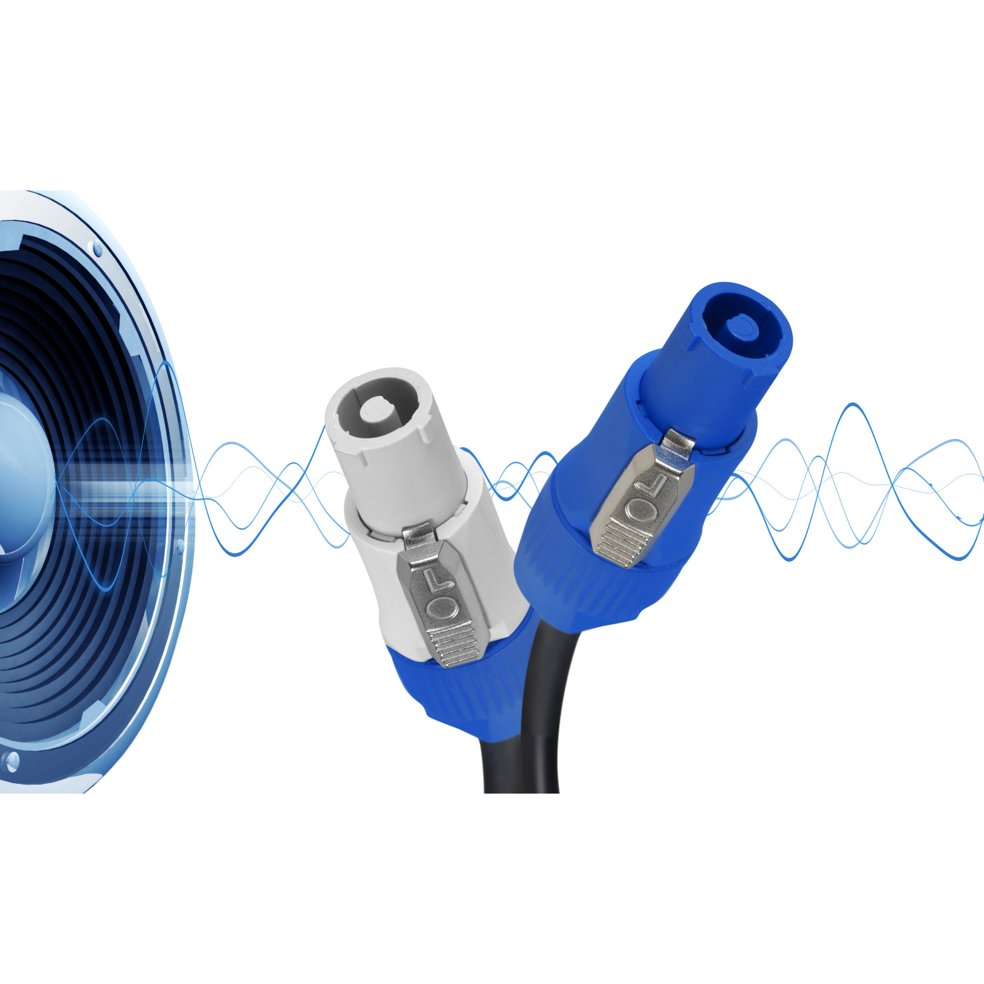 Câbles D'alimentation Power Twist 10m - Lot De 2 - Pour Enceintes Actives Et Projecteurs - Connecteurs PowerCon Compatibles - Noir