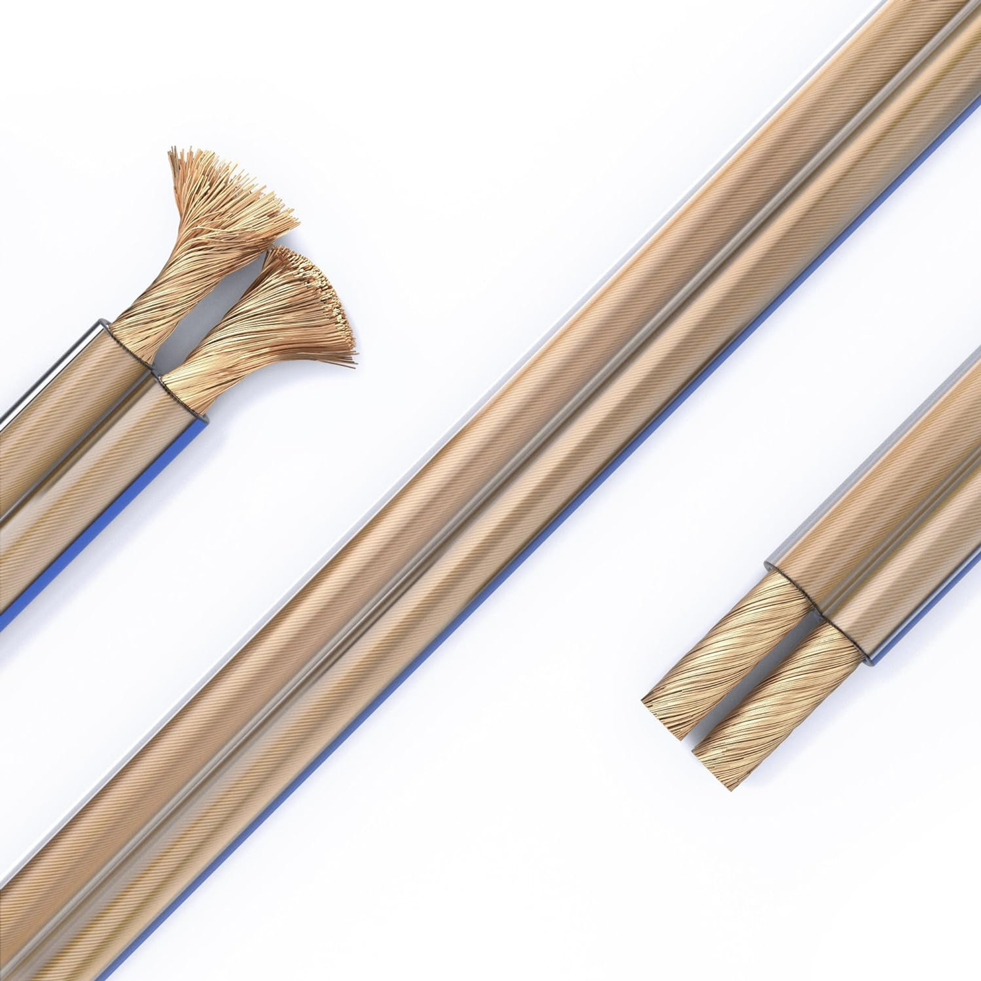 Cavo Per Altoparlanti 2x4,00mm², 25 Metri, Bianco, In Rame Alluminio