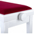 Classic Cantabile Banquette De Piano Modèle A Blanc Laqué Velours Rouge thumbnail 6