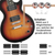 Rocktile L-100 SB E-Gitarre Sunburst  - Retoure (Zustand: sehr gut) thumbnail 6