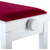 Classic Cantabile Banc De Piano Modèle A Blanc Mat Velours Rouge thumbnail 6