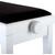 Classic Cantabile Banquette De Piano Modèle A Blanc Mat Velours Noir thumbnail 6