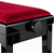 Classic Cantabile Banc De Piano Modèle A Noir Brillant Velours Rouge thumbnail 6