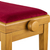 Classic Cantabile Banc De Piano Modèle A Chêne Mat Velours Rouge thumbnail 6