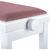 Classic Cantabile Banquette De Piano Modèle A Blanc Laqué Velours Rosé thumbnail 6