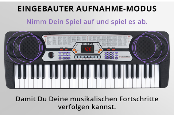 McGrey BK-5410 Keyboard mit 54 Tasten, Mikrofon und Notenhalter  - Retoure (Zustand: sehr gut) image 6