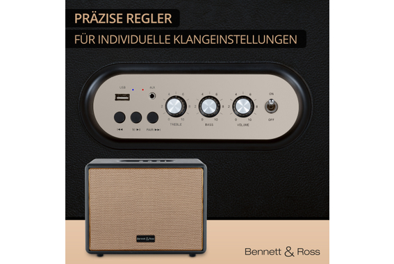Bennett & Ross BB-880BK Blackmore Giant Bluetooth Lautsprecher Schwarz  - Retoure (Zustand: sehr gut) image 6