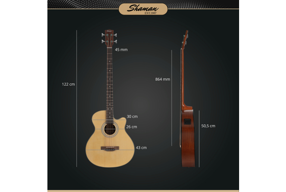 Shaman AB4-50CE-NT Basse Acoustique Naturelle image 6