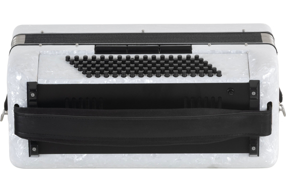 Classic Cantabile 96 Bass Accordeon "Secondo V" Wit Set image 6