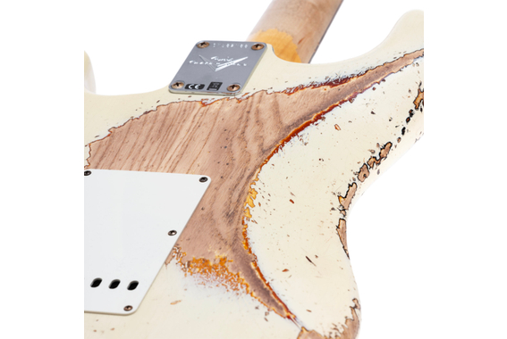 Fender Custom Shop 1963 Super Heavy Relic Stratocaster Super Faded Aged Vintage White over 3-Tone-Sunburst image 6