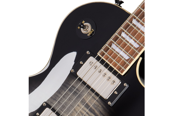 Epiphone Les Paul Tribute Plus Transparent Ebony Burst image 6