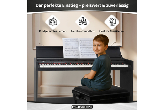 FunKey DP-1088 SM Digitalpiano Schwarz matt image 6