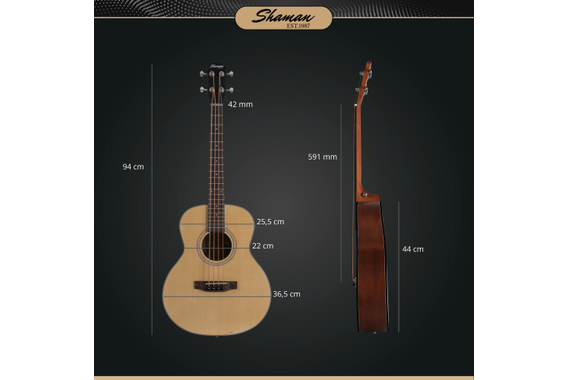 Shaman ABM4-50E-NT Basse Acoustique Nature image 6
