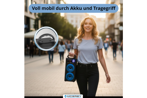 McGrey BS-20 Beachside Enceinte Bluetooth Bleue image 6