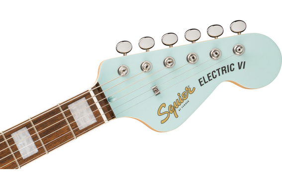 Squier Paranormal Electric VI Daphne Blue image 6