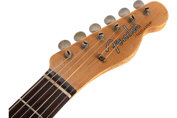 Fender Custom Shop 1960 Telecaster Custom Heavy Relic Aged Olympic White over Chocolate 3-Tone Sunburst image 6