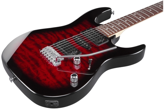 Ibanez GRX70QA-TRB Transparent Red Burst Starter Set image 6