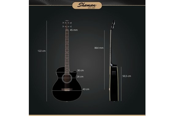 Shaman AB4-50CE-BK Basse Acoustique Noire image 6