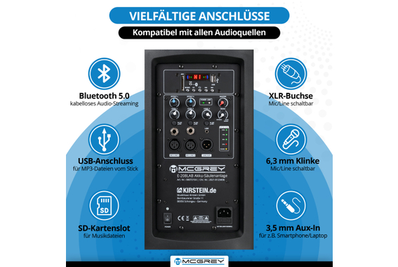 McGrey E-208LAB Aktiv Line Array Akku-Säulenanlage  - Retoure (Zustand: gut) image 6