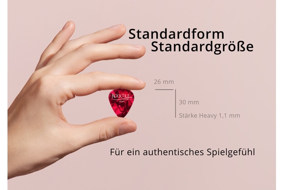 Rocktile Plektren Red Tortoise Heavy 12er Pack image 6