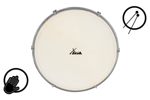 XDrum HTM-12S 12" Tamburo a Mano con Bacchette Set da 3 image 6