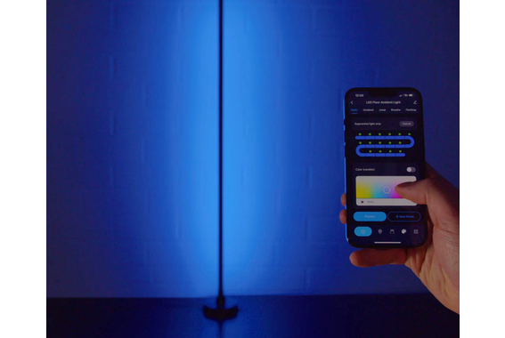 Lampada da Terra LED Eurolite 148cm RGB/WW WiFi Set da 2 image 6