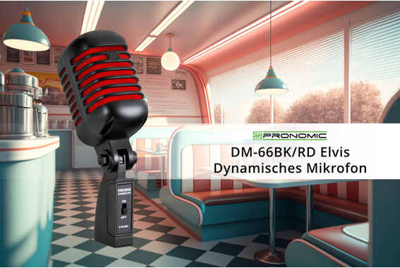 Pronomic DM-66BK/RD Elvis Dynamisches Mikrofon Schwarz/Rot image 6