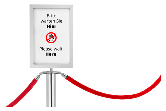 Stagecaptain SAHK-4 Supporto Cartelli Argento per PLS-150 Deluxe Palo Segnaletico image 6