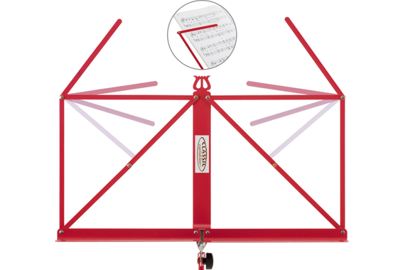 Classic Cantabile 100 Pupitre Medium Rouge Lot de 10 image 6