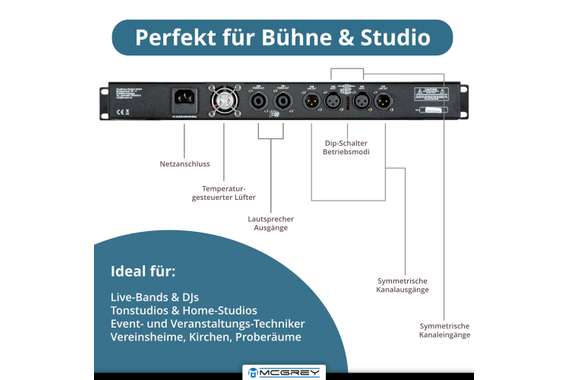 McGrey PA-4504 1 HE Pack Complet 4x 450 Watt image 6