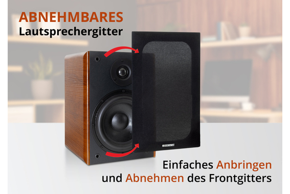 McGrey BSS-365 BN 6,5" HiFi Regallautsprecher Paar braun 2x 60W RMS  - Retoure (Zustand: sehr gut) image 6