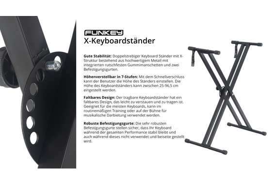 FunKey X-Keyboardständer doppelstrebig image 6