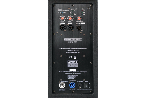 Pronomic C-212 MA 12" Enceinte Active 2000 Watts Set Stéréo image 6