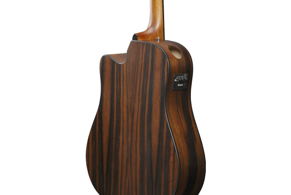 Ibanez AAD70CE-TBN Westerngitaar Charcoal Burst Top image 6