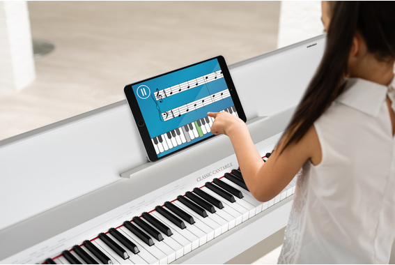 Classic Cantabile DP-S1 WM Electric Piano Matte White image 6
