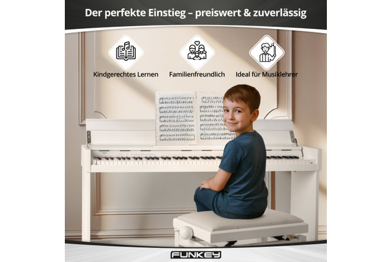FunKey DP-1088 WM Digitalpiano Weiß matt  - Retoure (Zustand: sehr gut) image 6