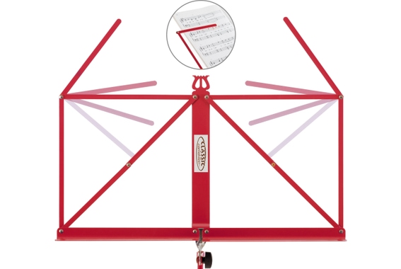 Classic Cantabile 100 Pupitre Medium Rouge Set incl. Boîte de Rangement image 6