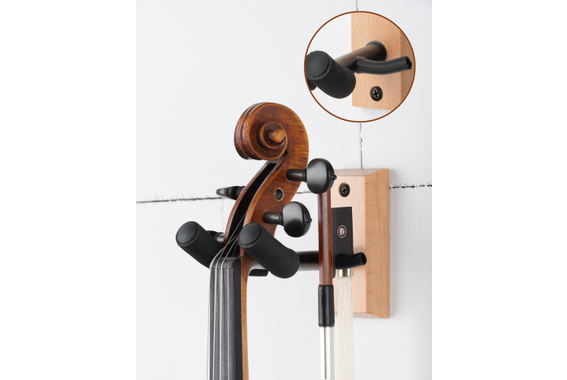 Classic Cantabile Supporto A Muro Per Violino In Legno Set Da 3 image 6