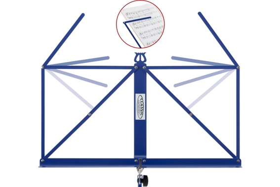 Classic Cantabile 100 Pupitre Medium Bleu Set incl. Boîte de Rangement image 6