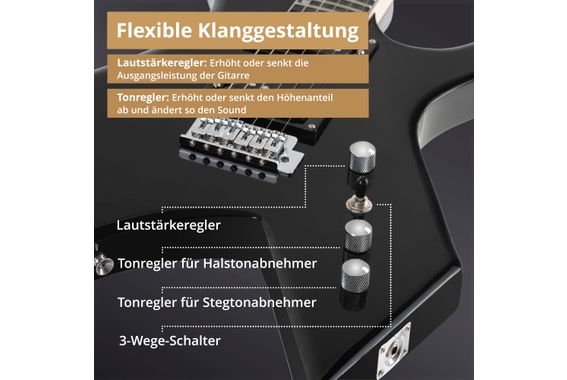 Rocktile Warhead E-Gitarre AK20GR Set image 6