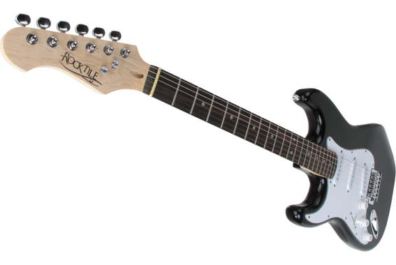 Rocktile Pro ST3-BK/RW-L Linkshänder (Lefty) E-Gitarre Black Set mit Zubehör image 6